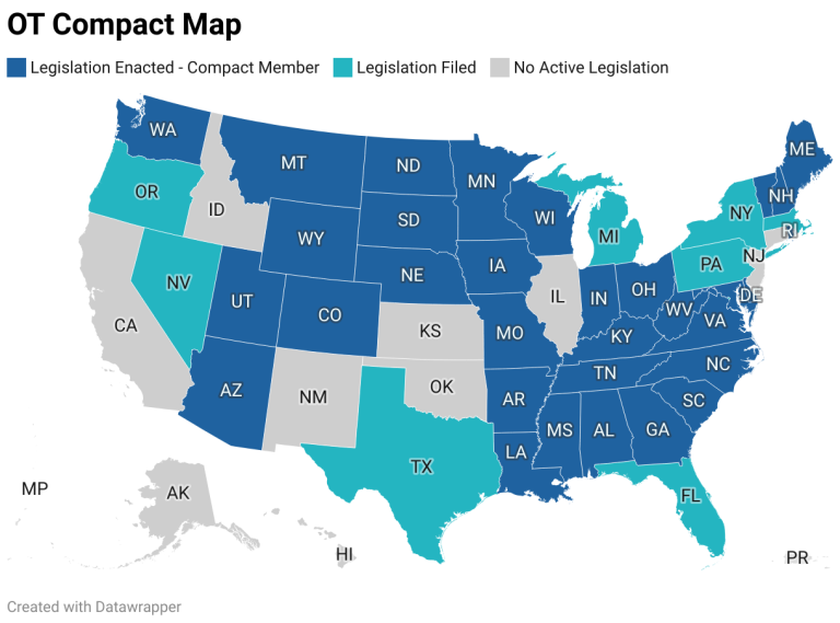 OT Compact Licensure Status US Map - CCI | Home