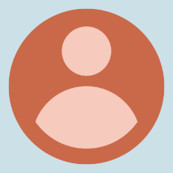 Person graphic in blue and orange